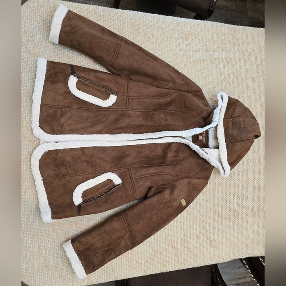 Koolaburra by UGG Faux Suede Shearling Jacket Size Large - Picture 5 of 16